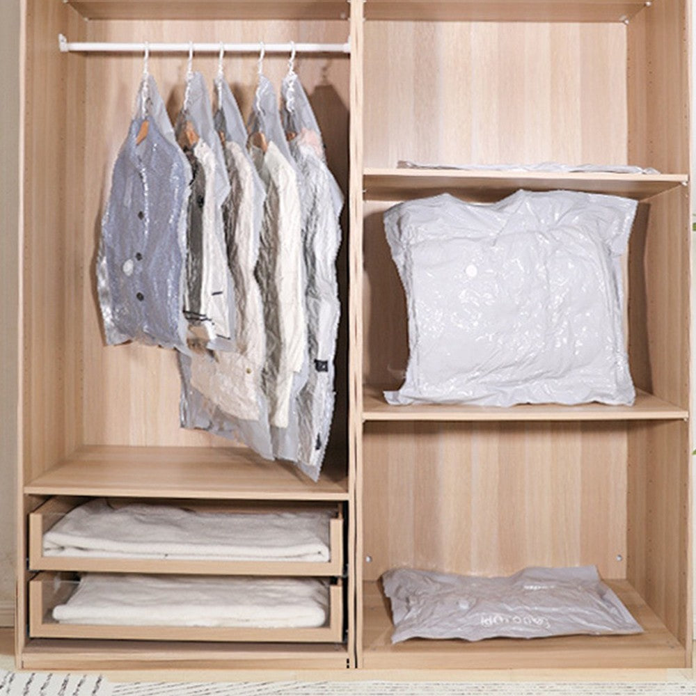 Set of 3Pcs Hanging Vacuum Storage Bag Space Saving Bags Anti Dust Seal Compression Organizer