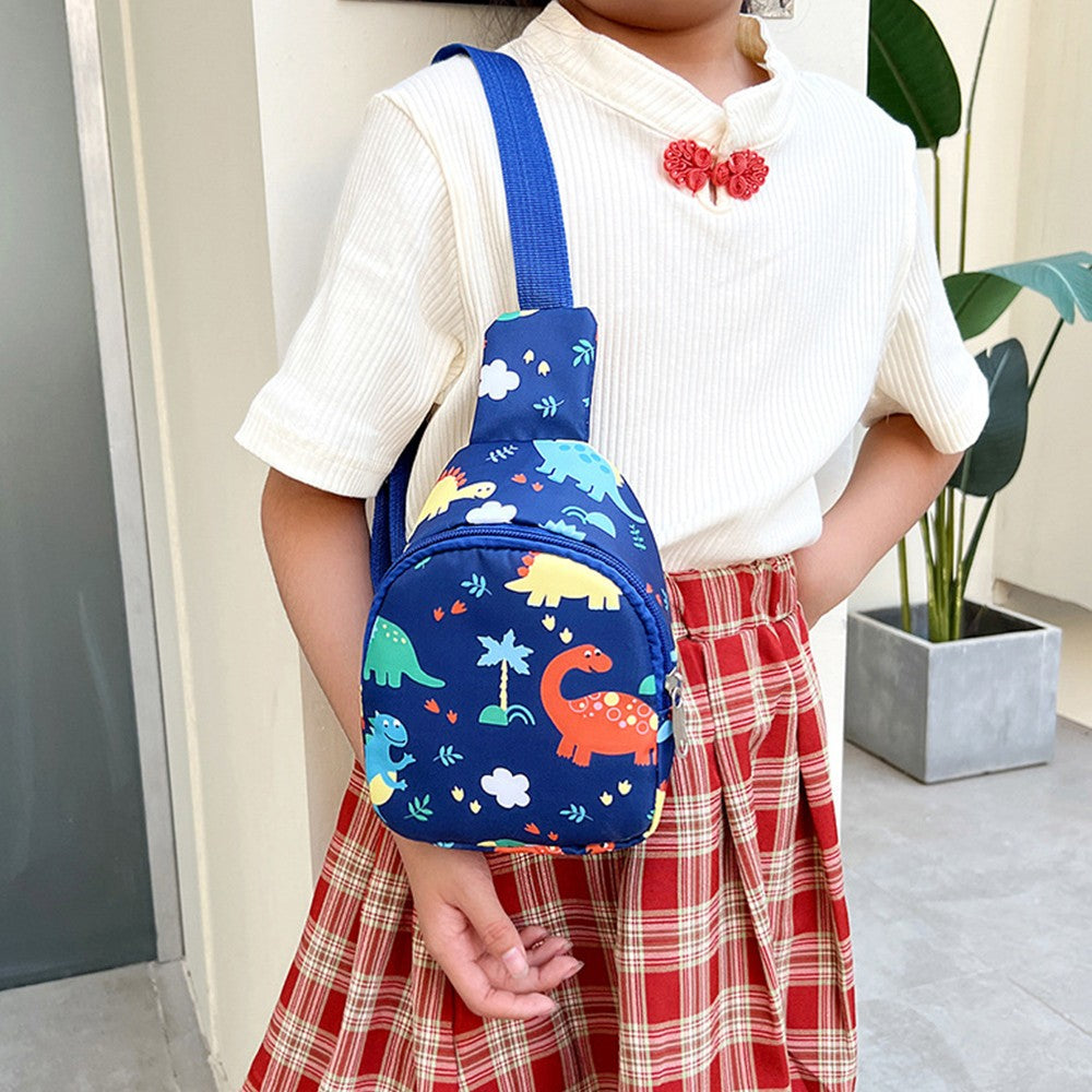 2 X Dinosaur Pattern Kids Sling Bag Shoulder Bag Chest Bags Girls Boy School Bags