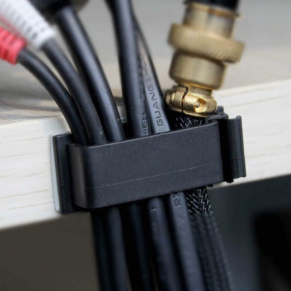 4Pcs Set Multi Slots Self Adhesive Cable Holder Cable Clips USB Charging Cable Management Clamp Wire Organizer