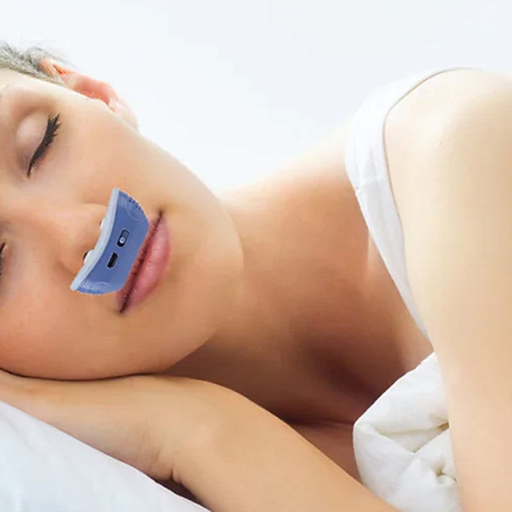 1 X Electric Anti Snoring Devices Stop Snoring Nose Vents Plugs Mini Sleep Aid Stopper for Blocked Nostrils Blue
