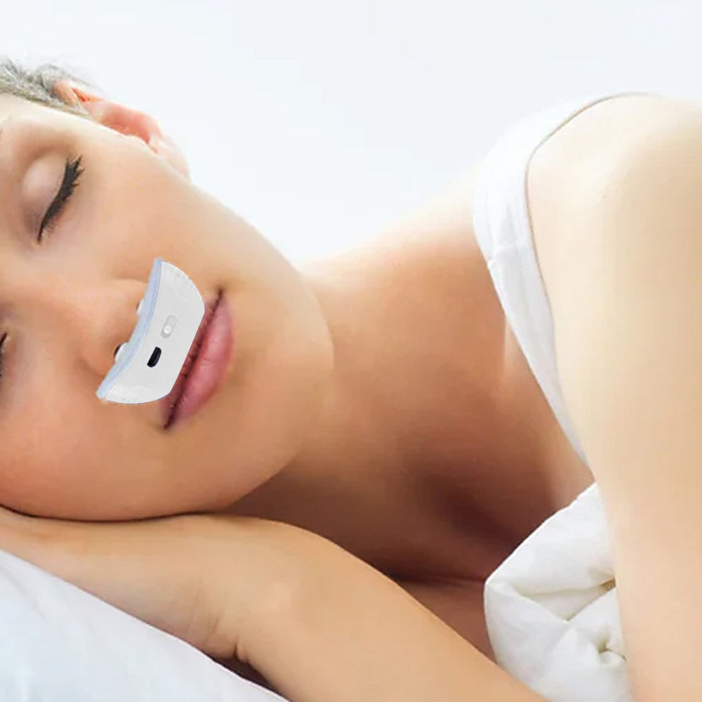 1 X Electric Anti Snoring Devices Stop Snoring Nose Vents Plugs Mini Sleep Aid Stopper for Blocked Nostrils White