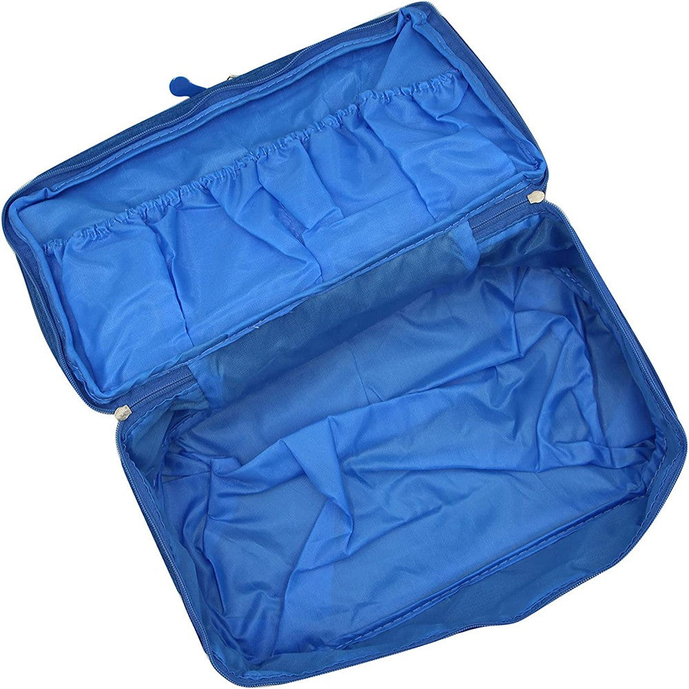 2 X Black Blue Portable Travel Underwear Bra Storage Bag Water Resistant Toiletry Bag Lingerie Socks Accessories Organizers