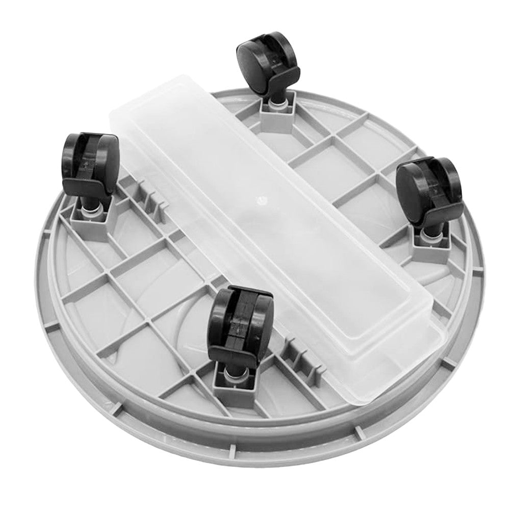 24cm Flower Pot Caddy Plant Stand with Water Container and 4 Wheels Home Garden Rolling Planter Trolley