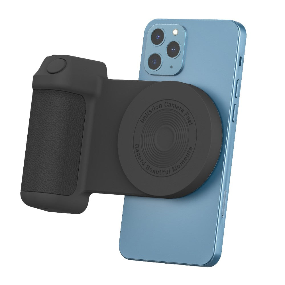 Handheld Bluetooth Magnetic Phone Selfie Holder Phone Charging Stand Tabletop Phone Holder Black