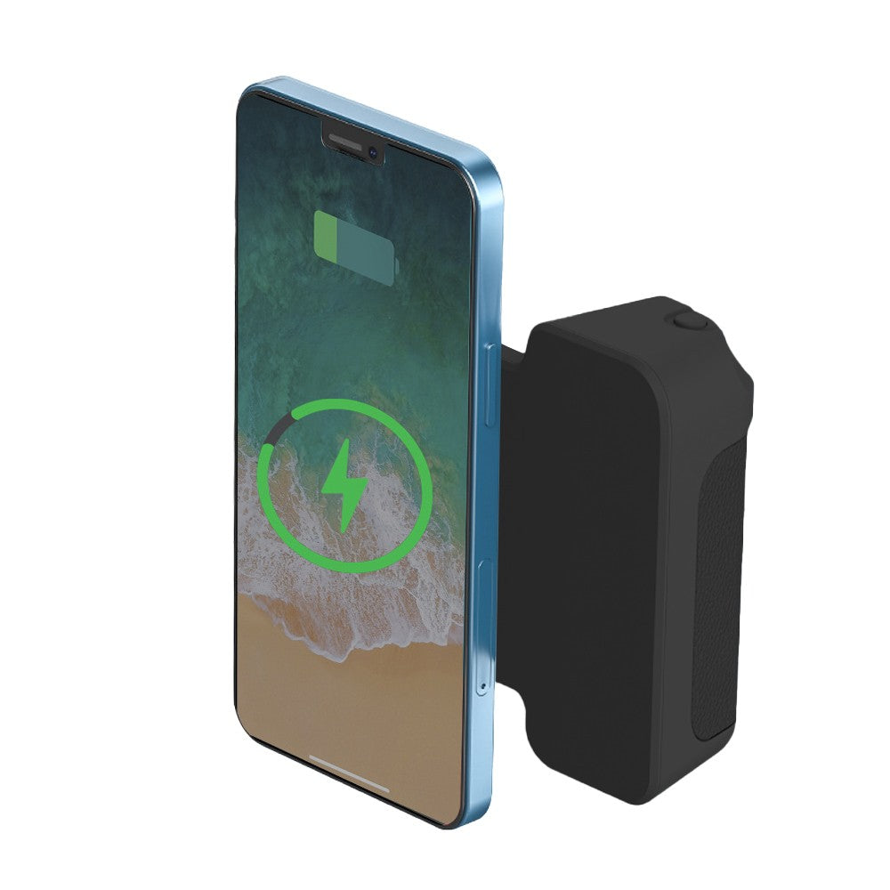 Handheld Bluetooth Magnetic Phone Selfie Holder Phone Charging Stand Tabletop Phone Holder Black