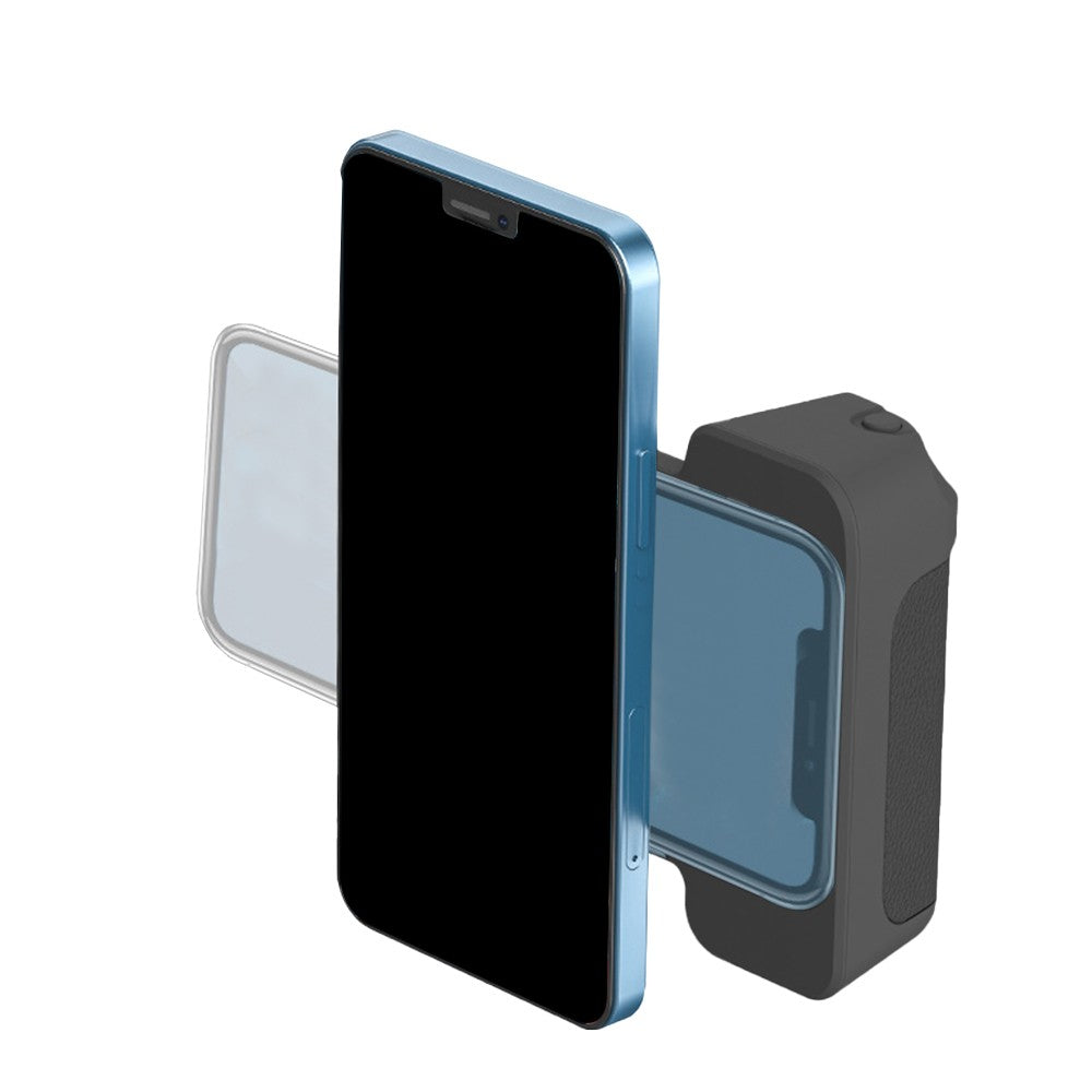 Handheld Bluetooth Magnetic Phone Selfie Holder Phone Charging Stand Tabletop Phone Holder Black