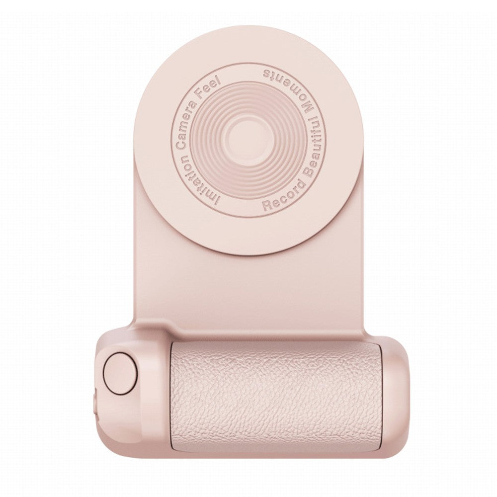 Handheld Bluetooth Magnetic Phone Selfie Holder Phone Charging Stand Tabletop Phone Holder Pink