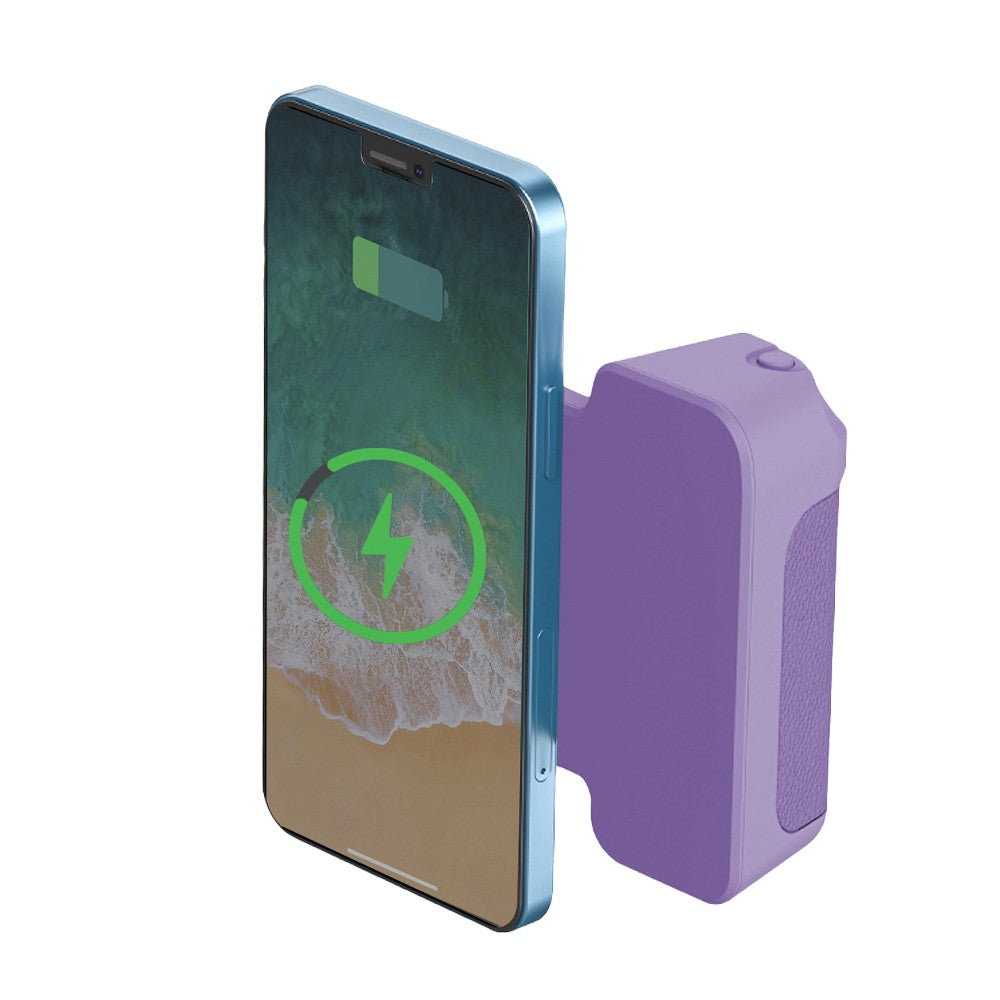 Handheld Bluetooth Magnetic Phone Selfie Holder Phone Charging Stand Tabletop Phone Holder Purple
