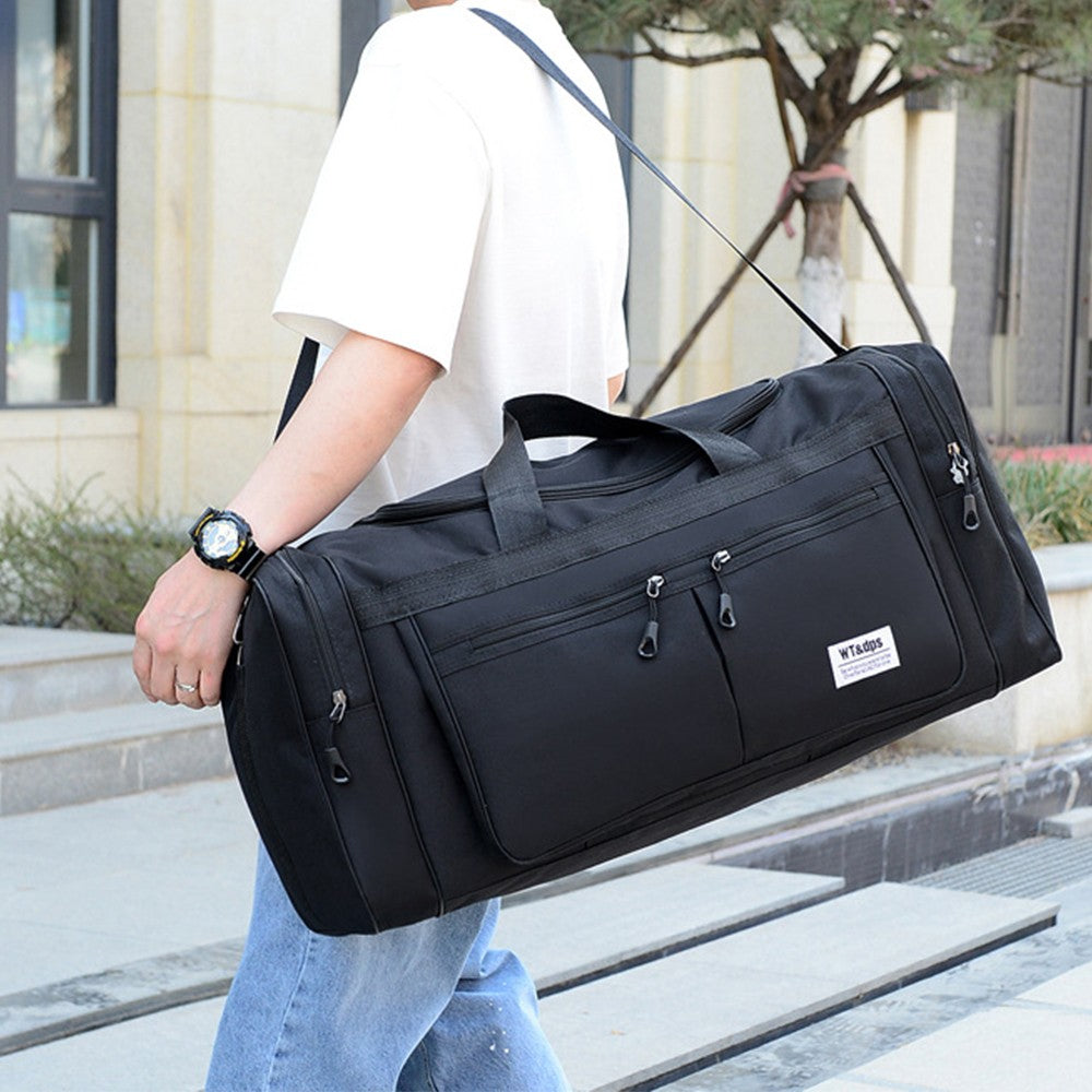 Large Capacity Mens Travel Duffle Bag Luggage Bag Water Resistant Gym Bag Sports Bag Handbags Black