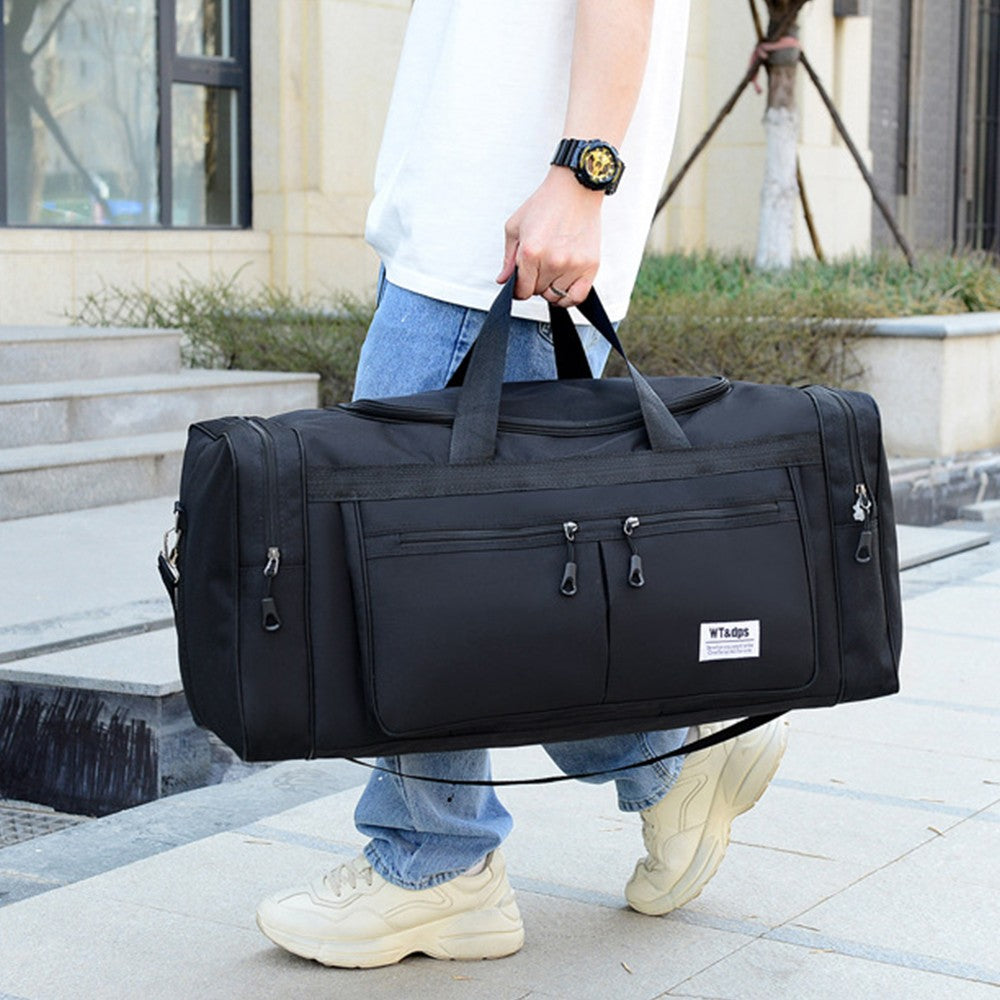 Large Capacity Mens Travel Duffle Bag Luggage Bag Water Resistant Gym Bag Sports Bag Handbags Black