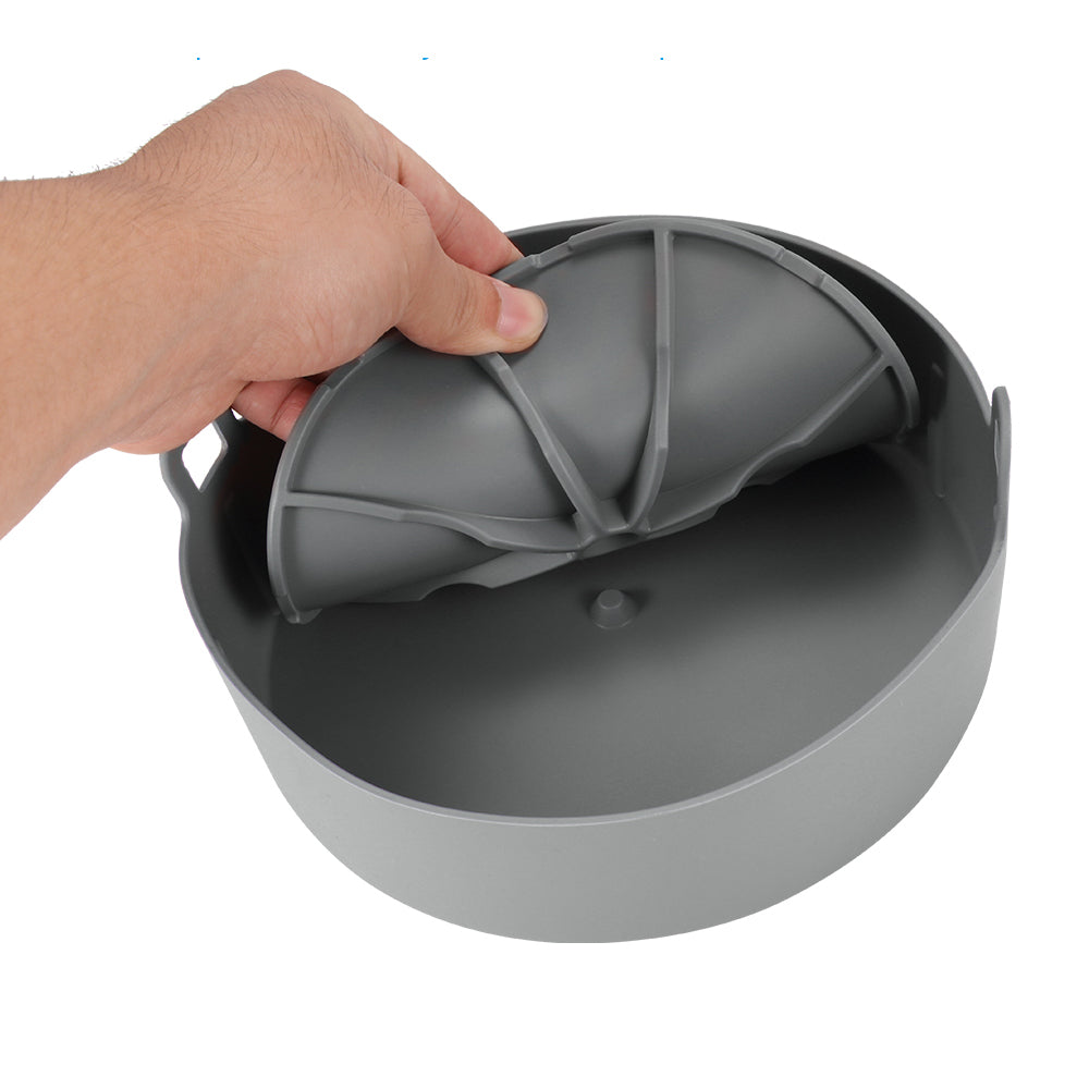 15cm Air Fryer Accessories Air Fryer Reusable Trays Silicone Air Fryer Liners Grey