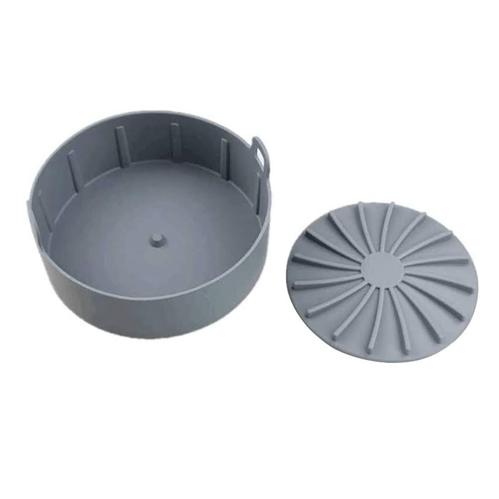 18cm Air Fryer Accessories Air Fryer Reusable Trays Silicone Air Fryer Liners Grey