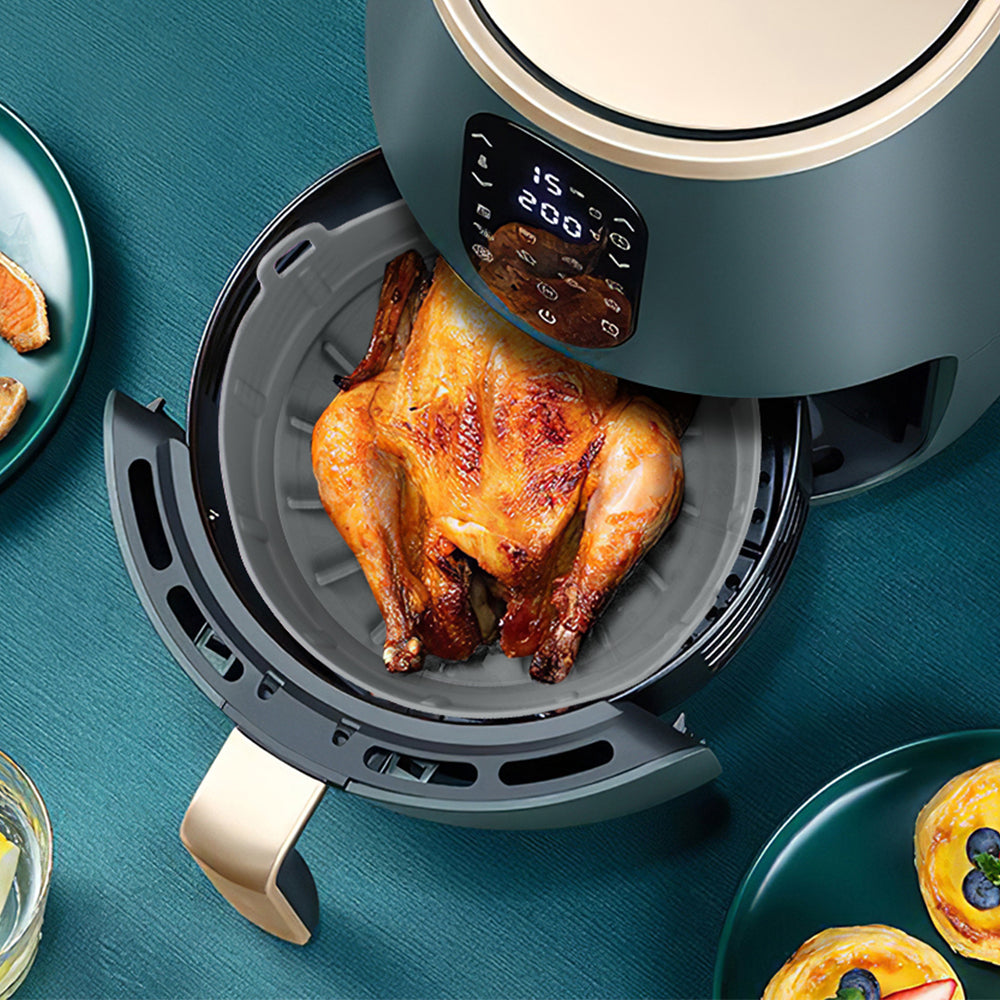 15cm Air Fryer Accessories Air Fryer Reusable Trays Silicone Air Fryer Liners Grey