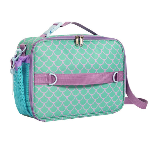 Cartoon Lunch Bag Thermal Insulated Lunch Bag Picnic Bag with Shoulder Strap Blue