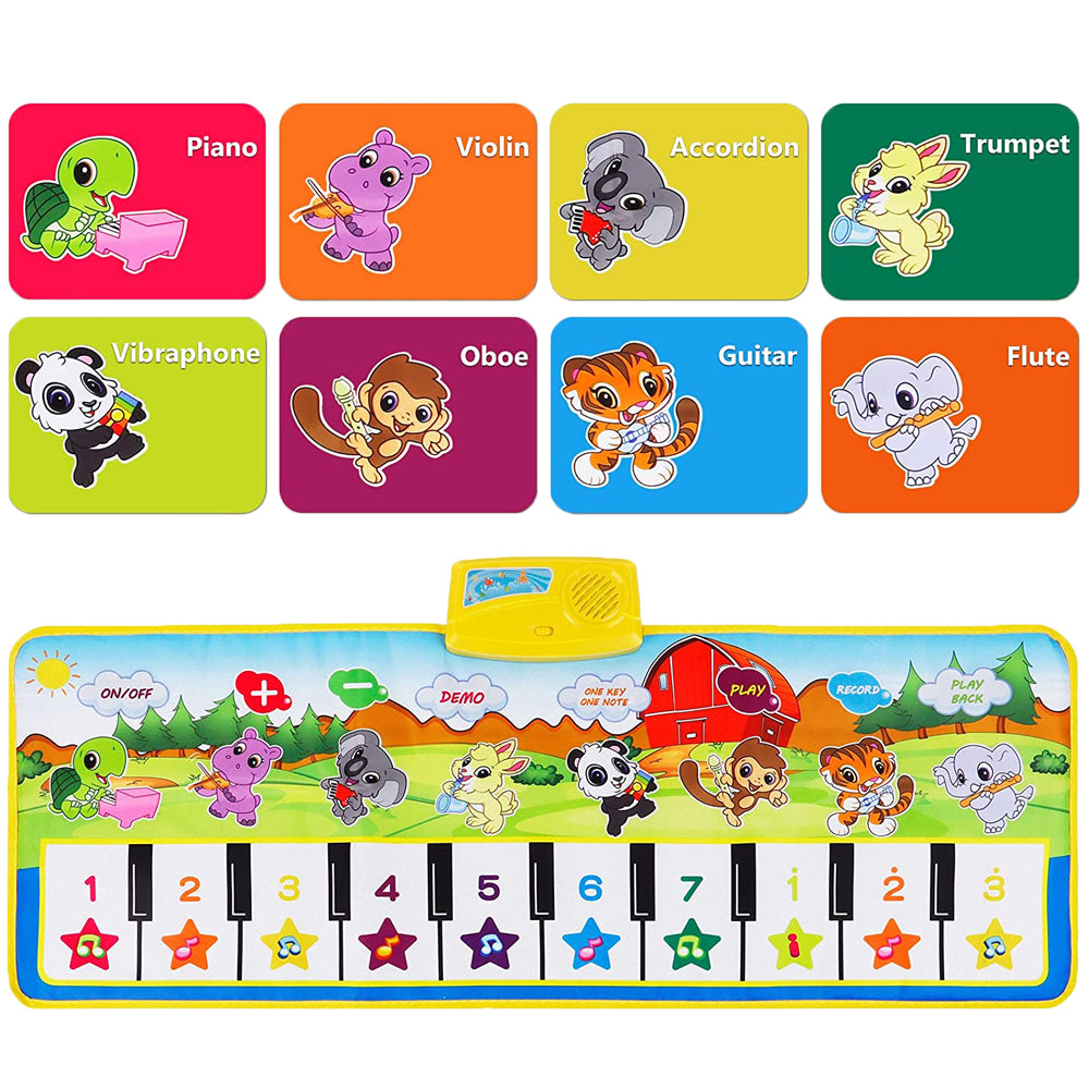 2 Pack Kids Music Keyboard Musical Toys Toddlers Instrument Sounds Piano Mat
