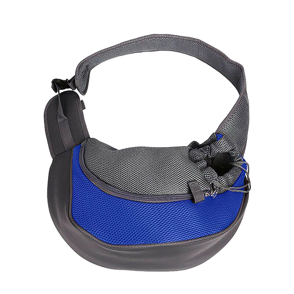 Pet Sling Carrier Bag with Phone Holder Cat Carrier Dog Carrier Blue M