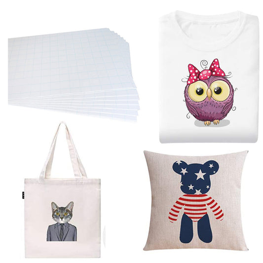 20 Sheets Printable DIY Iron Heat Transfer Print Paper A4 Paper for Light Fabric T Shirt Bag