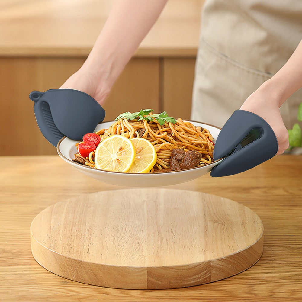 Grey Air Fryer Silicone Liner with Food Tongs Spatula Brush Gloves Set Air Fryer Pot