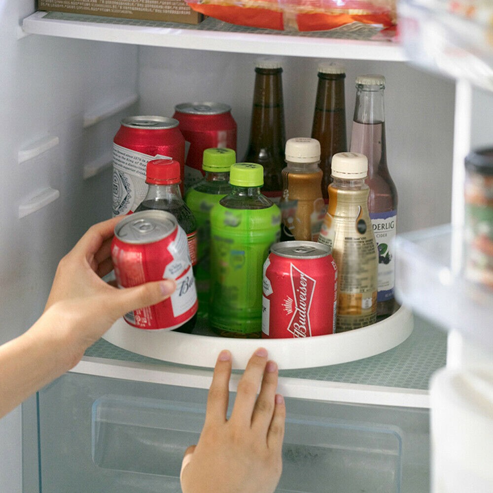 1 X Rotating Kitchen Spice Storage Tray Storage Rack Bathroom Swivel Tray