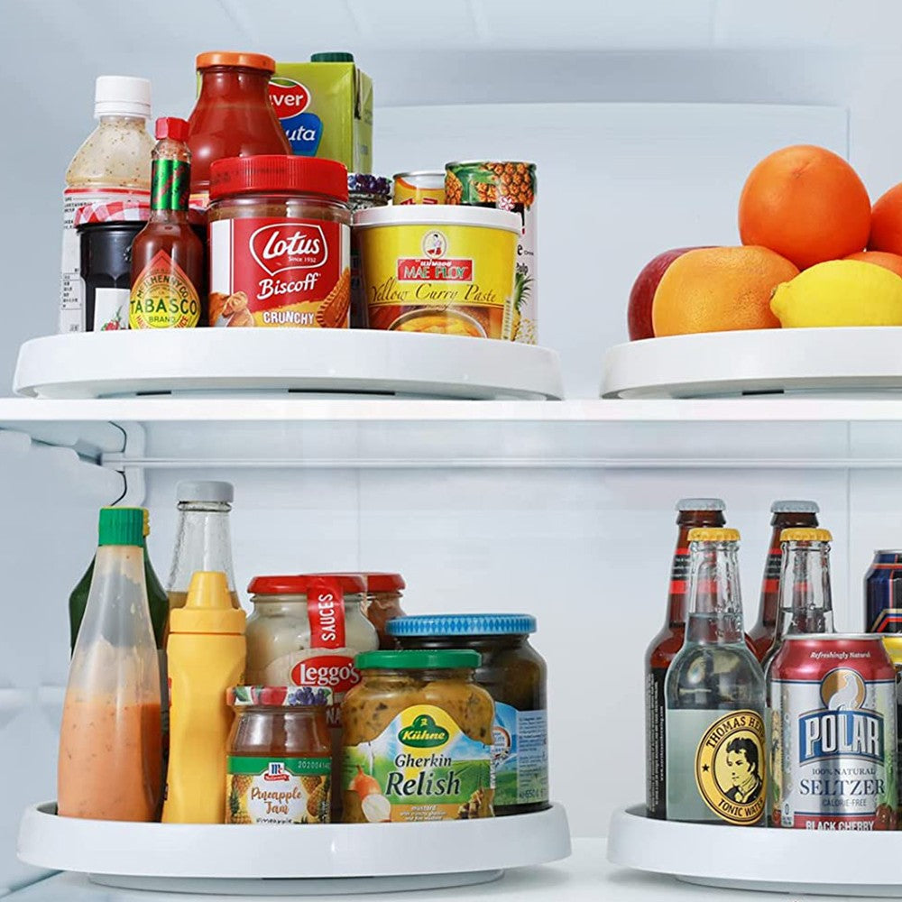 1 X Rotating Kitchen Spice Storage Tray Storage Rack Bathroom Swivel Tray