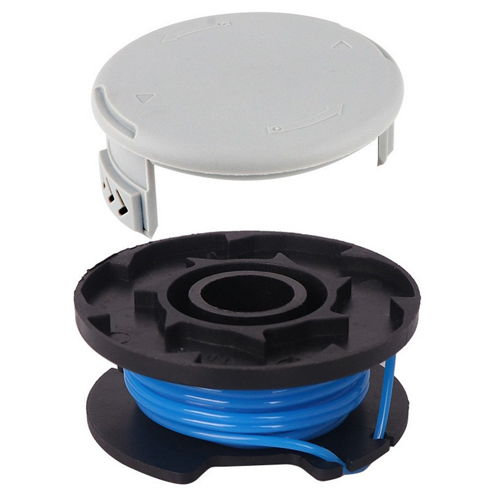 8 Rolls String Trimmer Line Replacement Spools Refills Line with 2 Trimmer Cap for Ryobi Grass Trimmer