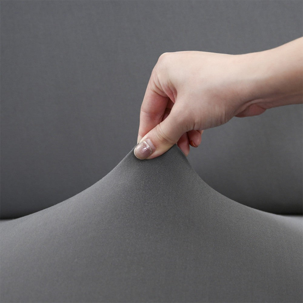 Stretch Sofa Cover Sofa Protector Solid Colour Couch Slipcover 4 Seat Grey