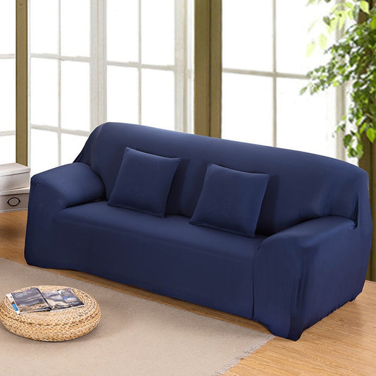 Stretch Sofa Cover Sofa Protector Solid Colour Couch Slipcover 4 Seat Navy Blue