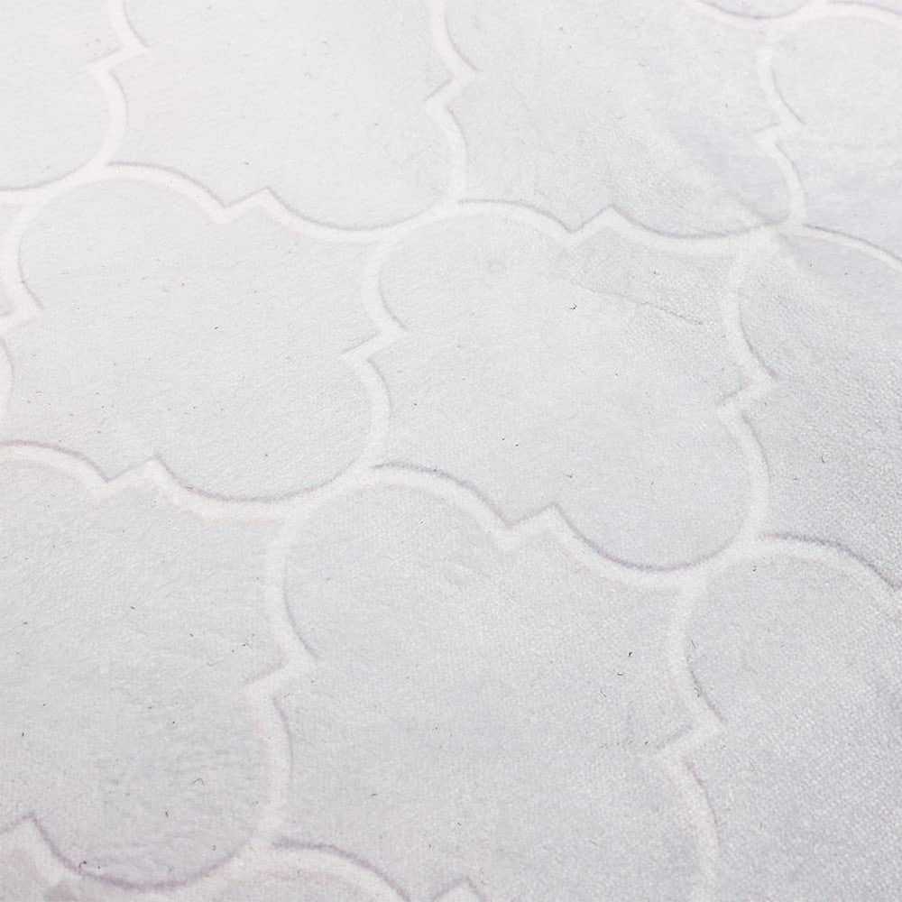 110x65cm White Muslim Prayer Mat Thick Meditation Mat Flannel Floor Mat