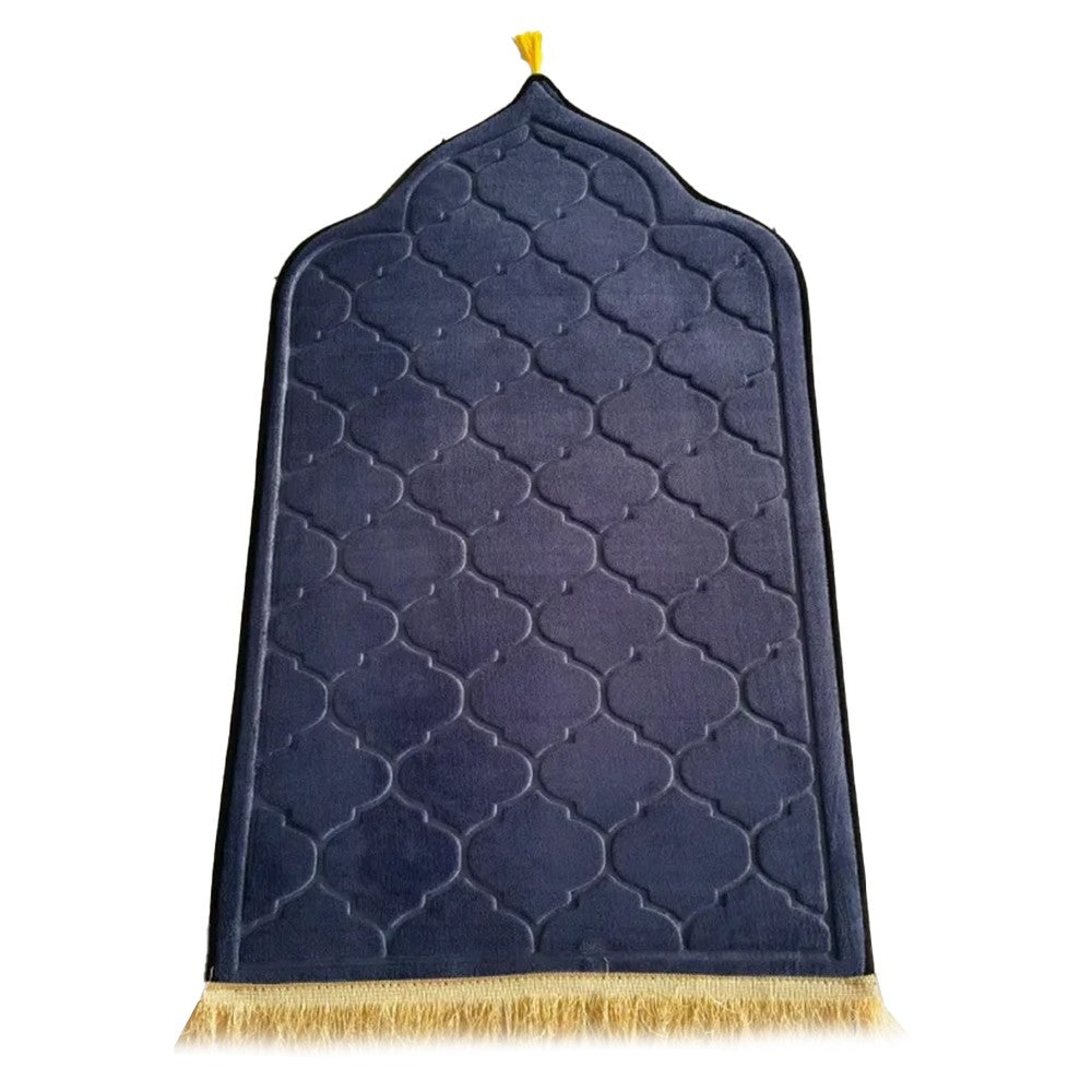 110x65cm Blue Muslim Prayer Mat Thick Meditation Mat Flannel Floor Mat
