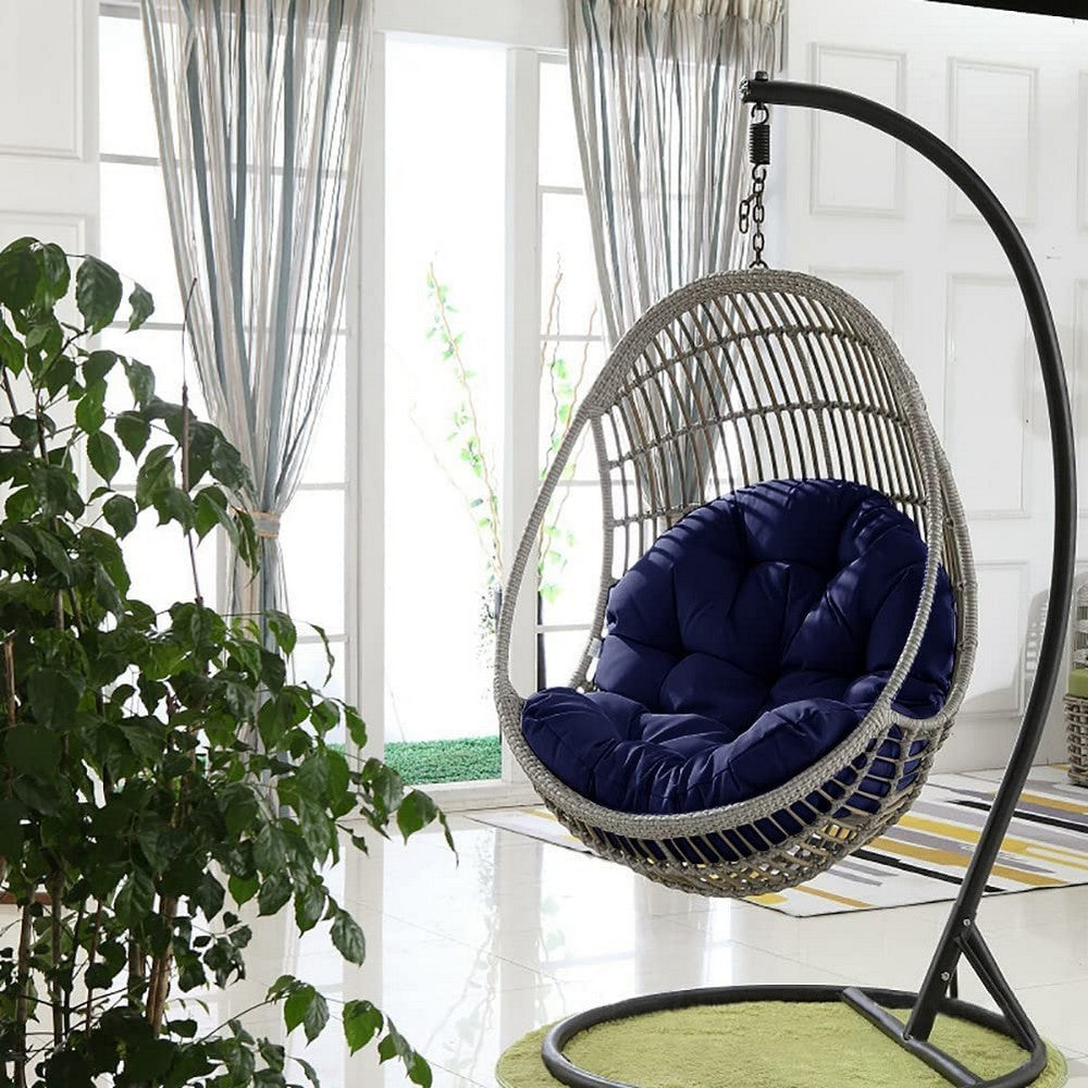 Hanging Egg Chair Cushion Navy Blue Swing Chair Seat Cushion Hammock Chair Cushion Hanging Basket Seat Pad