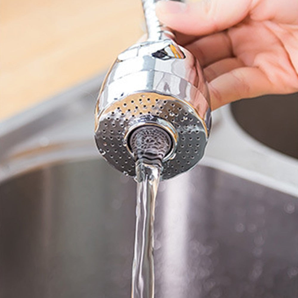 2Pcs 2 Modes Adjustable Rotatable Flexible Faucet Extender Long Nozzles Sink Sprayer for Bathroom Kitchen