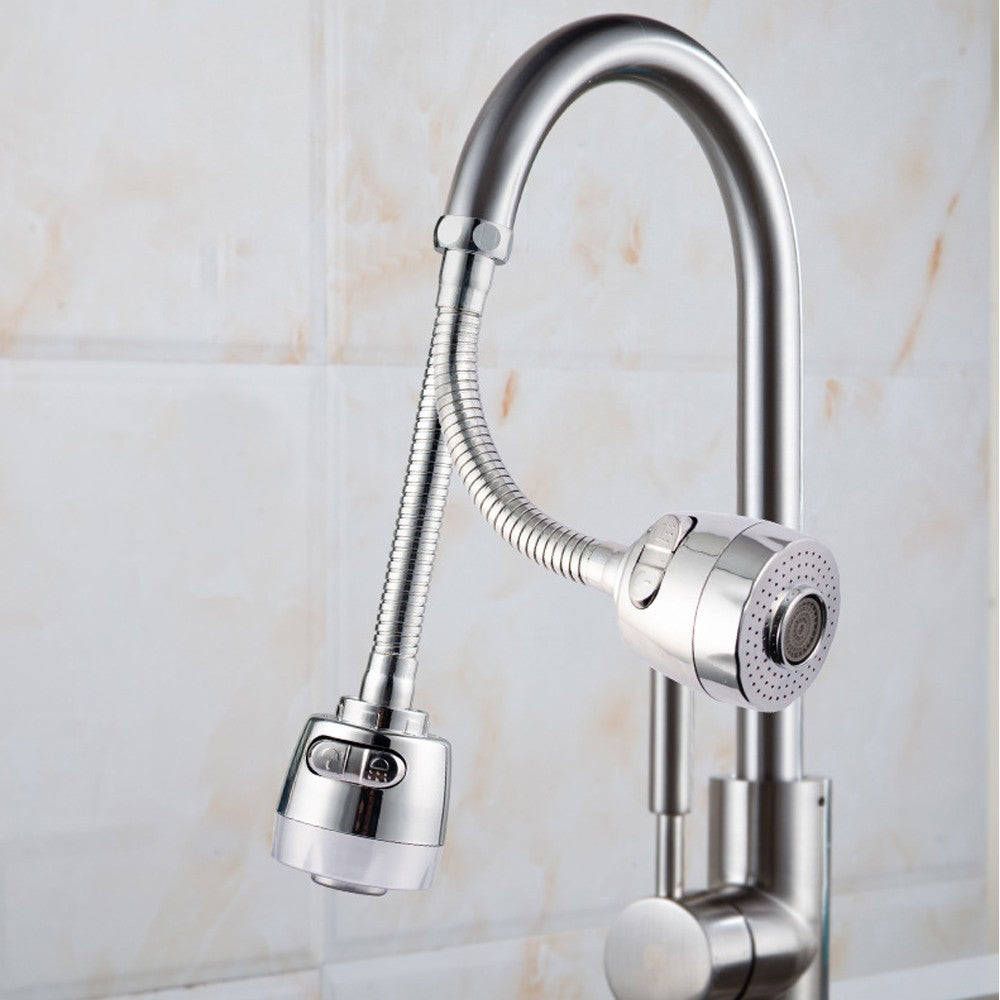1Pc 2 Modes Adjustable Rotatable Flexible Faucet Extender Long Nozzles Sink Sprayer for Bathroom Kitchen