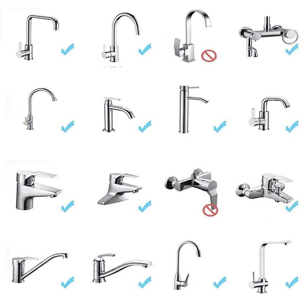 2Pcs 2 Modes Adjustable Rotatable Flexible Faucet Extender Long Nozzles Sink Sprayer for Bathroom Kitchen