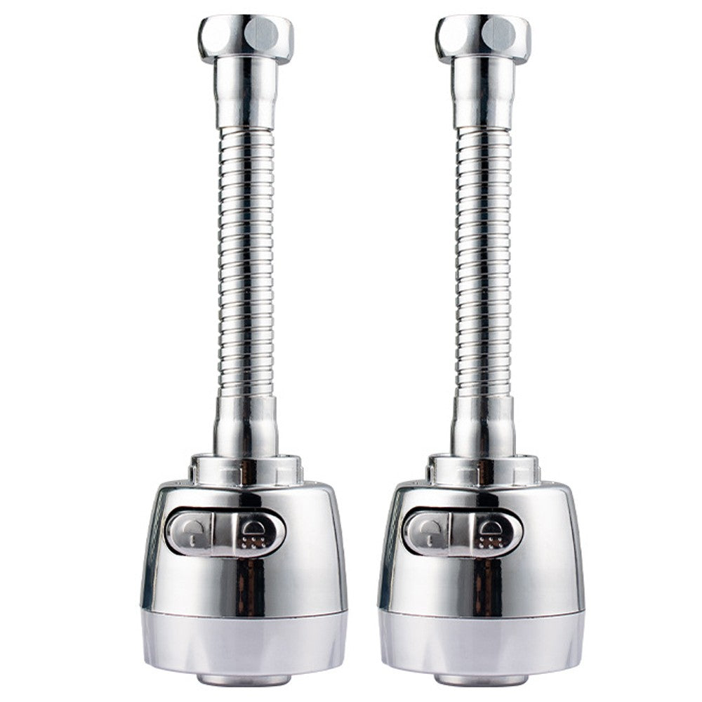 2Pcs 2 Modes Adjustable Rotatable Flexible Faucet Extender Long Nozzles Sink Sprayer for Bathroom Kitchen