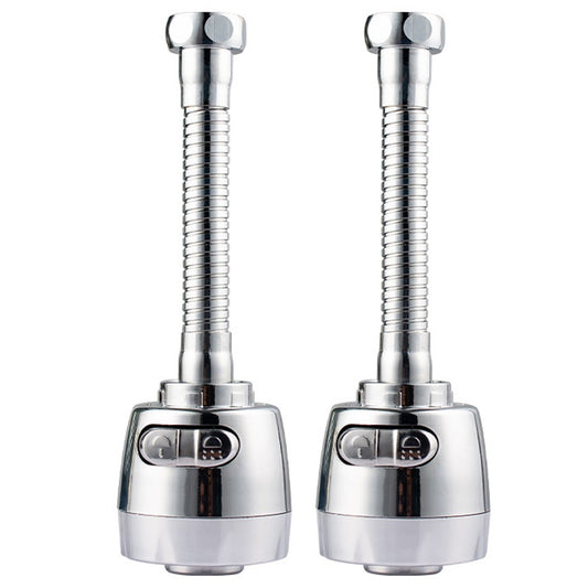 2Pcs 2 Modes Adjustable Rotatable Flexible Faucet Extender Long Nozzles Sink Sprayer for Bathroom Kitchen