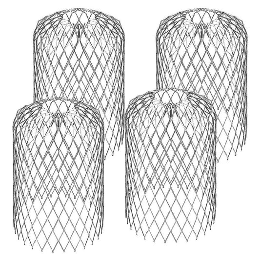 4Pcs 3 Inch Expandable Metal Gutter Guard Sieve Gutter Filter Leaves Strainer Blocker Downpipe Protection Cover