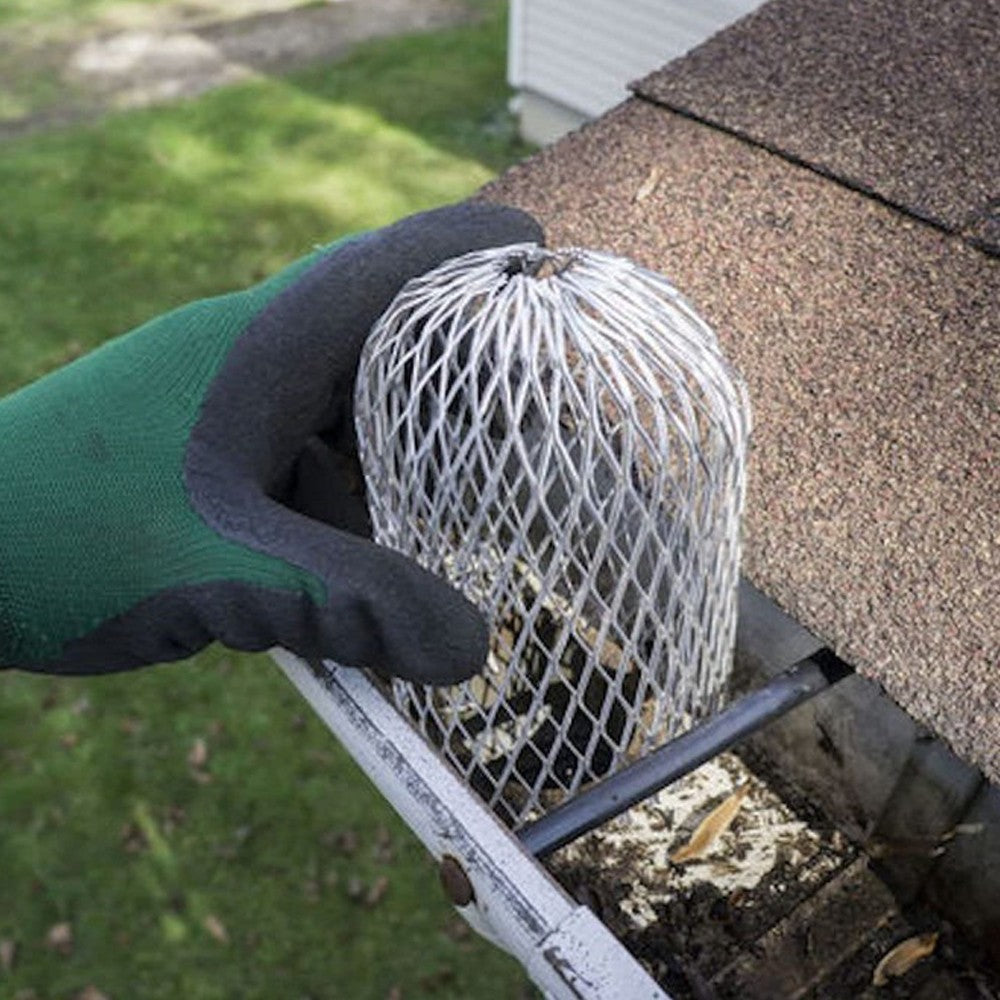 4Pcs 3 Inch Expandable Metal Gutter Guard Sieve Gutter Filter Leaves Strainer Blocker Downpipe Protection Cover