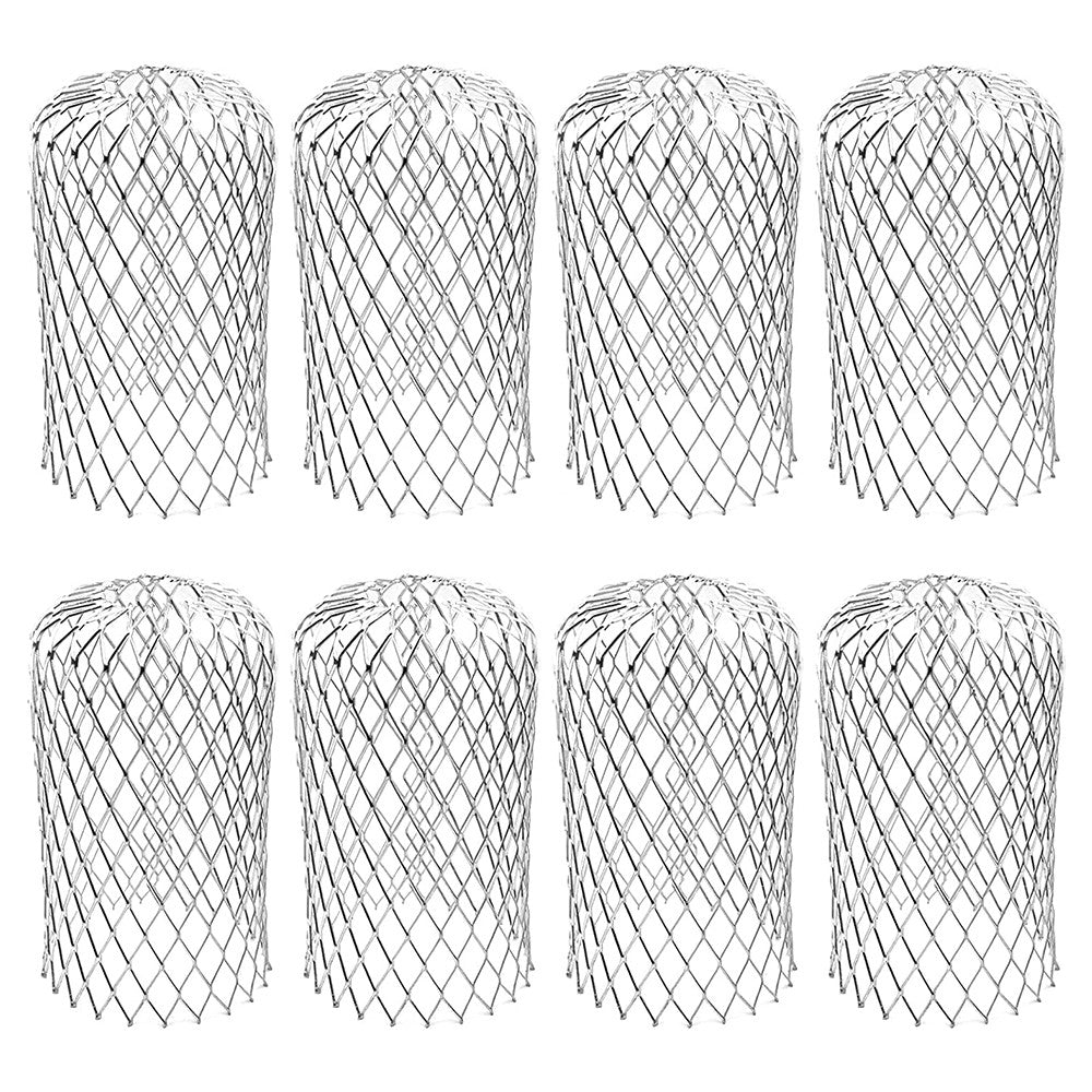 8Pcs 3 Inch Expandable Metal Gutter Guard Sieve Gutter Filter Leaves Strainer Blocker Downpipe Protection Cover