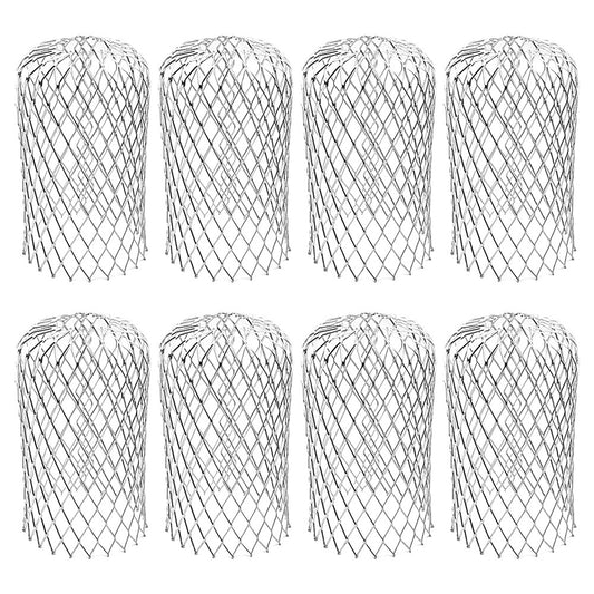 8Pcs 3 Inch Expandable Metal Gutter Guard Sieve Gutter Filter Leaves Strainer Blocker Downpipe Protection Cover