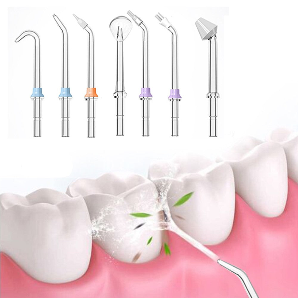 Black Cordless Electric Water Flosser Dental Oral Irrigator Teeth Cleaning Device Teeth Cleaner with 7 Jet Tips