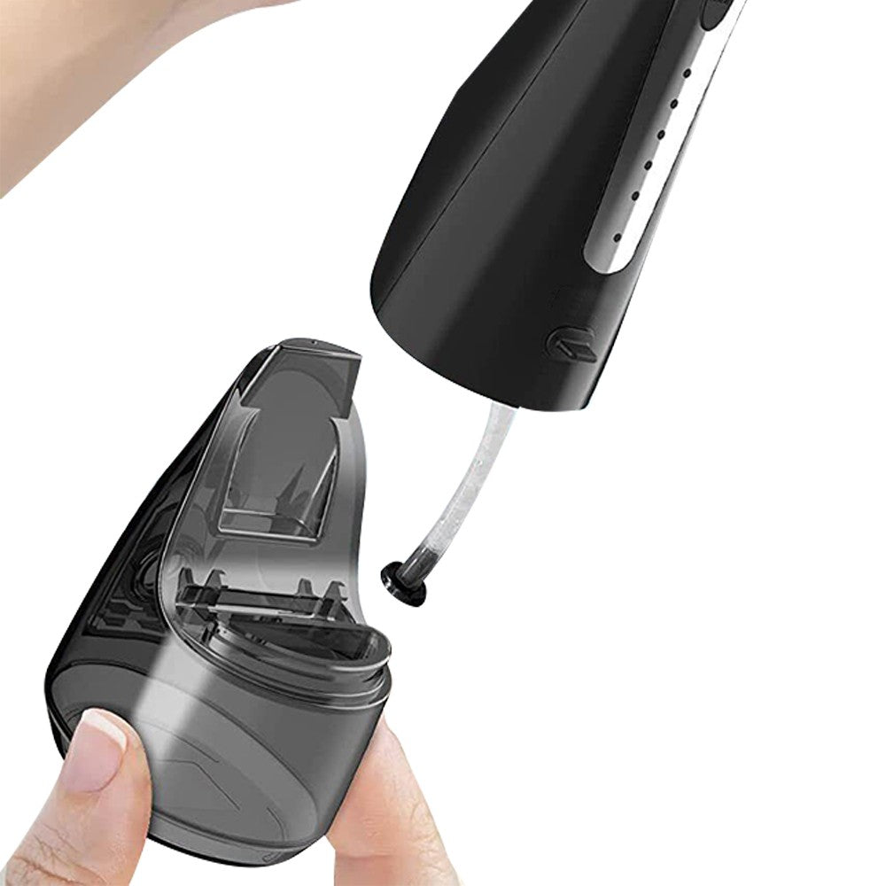 Black Cordless Electric Water Flosser Dental Oral Irrigator Teeth Cleaning Device Teeth Cleaner with 7 Jet Tips