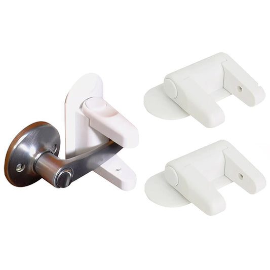2Pcs Child Safety Door Lever Lock Kids Proof Door Handle Lock Self Adhesive Door Lock