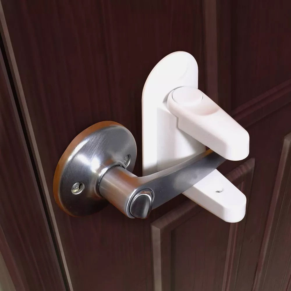 4Pcs Child Safety Door Lever Lock Kids Proof Door Handle Lock Self Adhesive Door Lock
