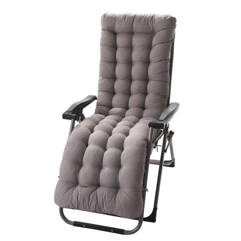 170x48cm Grey Sun Lounger Cushion Pad Thick Padded Recliner Chair Seat Mat Chaise Seat Cushion Bench Mat