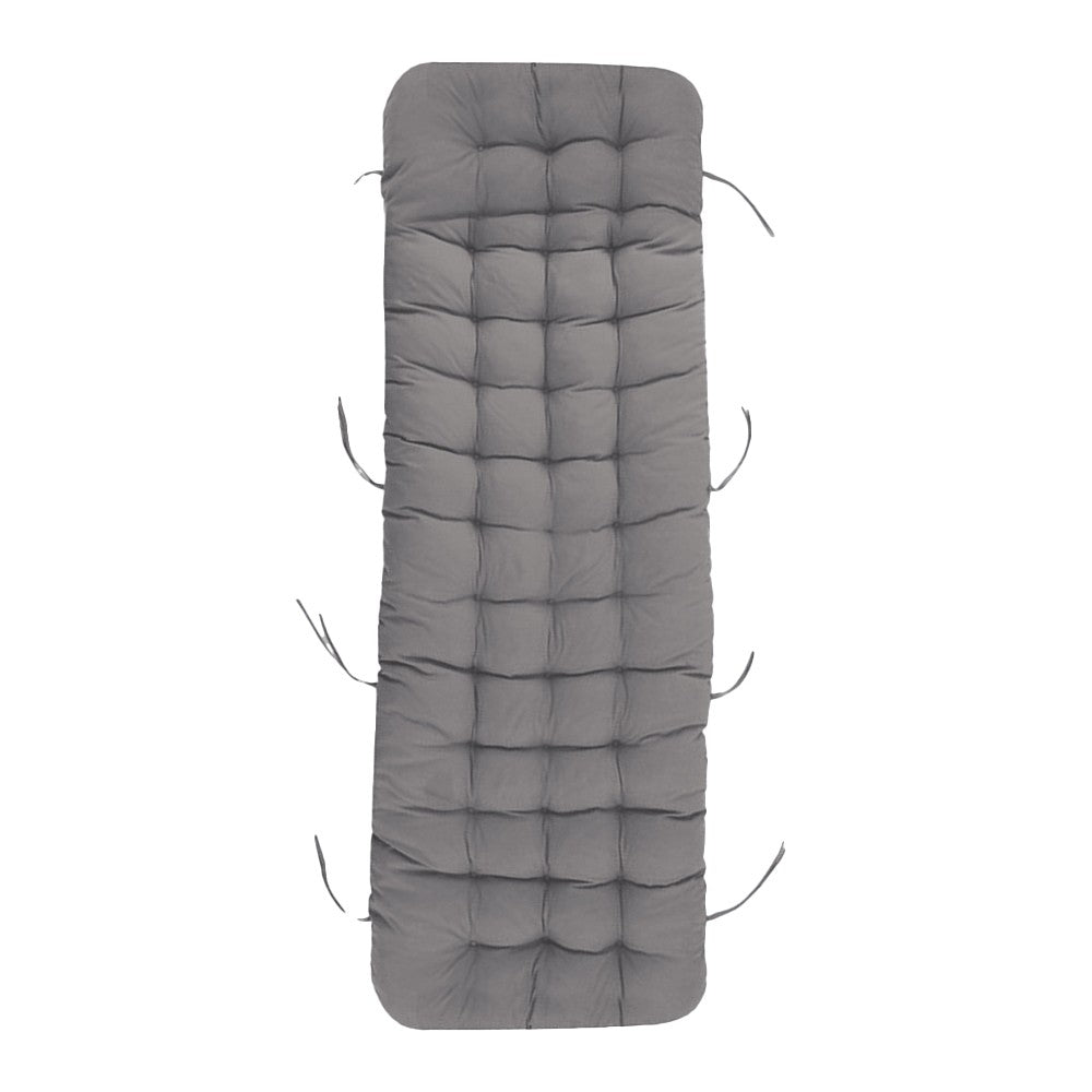 170x48cm Grey Sun Lounger Cushion Pad Thick Padded Recliner Chair Seat Mat Chaise Seat Cushion Bench Mat
