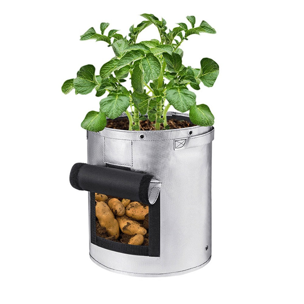 2 X 7 Gallon Non-Woven Grow Bags Seedling Bags Garden Planting Bag Potato Tomato Grow Bag