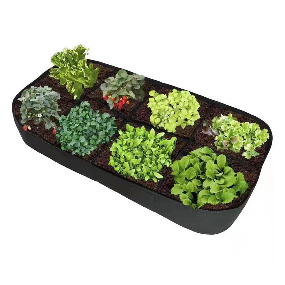 1 X 8 Grids Felt Grow Bag Garden Plant Nursery Bags Seedling Pot Vegetable Planting Pouch