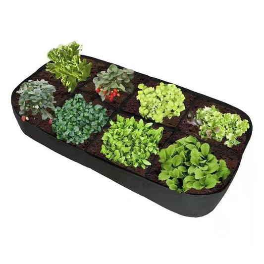 1 X 8 Grids Felt Grow Bag Garden Plant Nursery Bags Seedling Pot Vegetable Planting Pouch