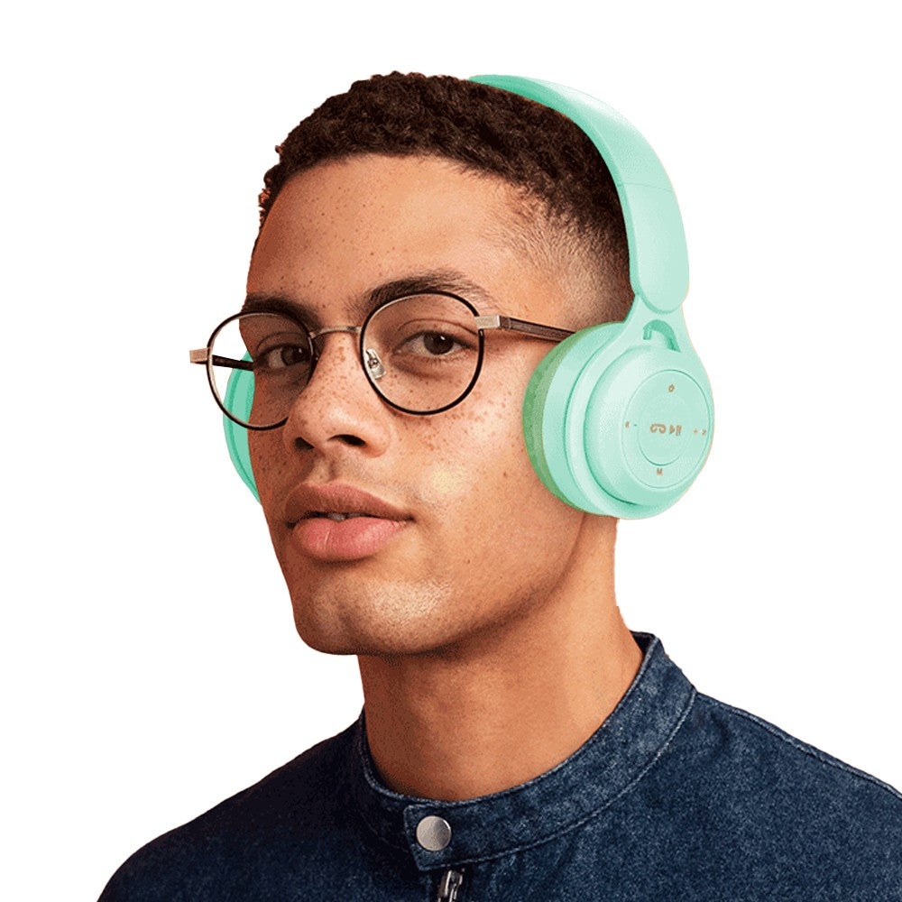 Y08 Wireless Bluetooth 5.0 Headphones with Microphone Foldable Headset Stereo Over Ear Headphone Green