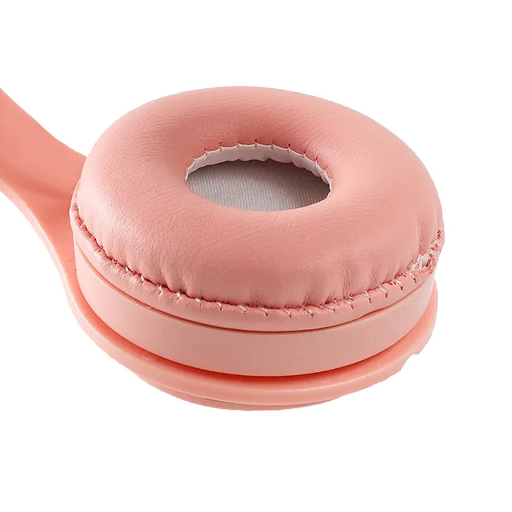 Y08 Wireless Bluetooth 5.0 Headphones with Microphone Foldable Headset Stereo Over Ear Headphone Pink